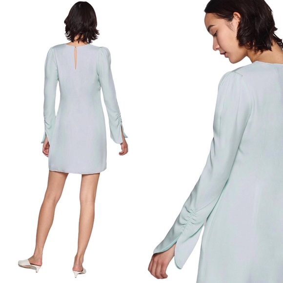 JOIE | Abnar Mint Silk Mini Dress - Picture 2 of 9